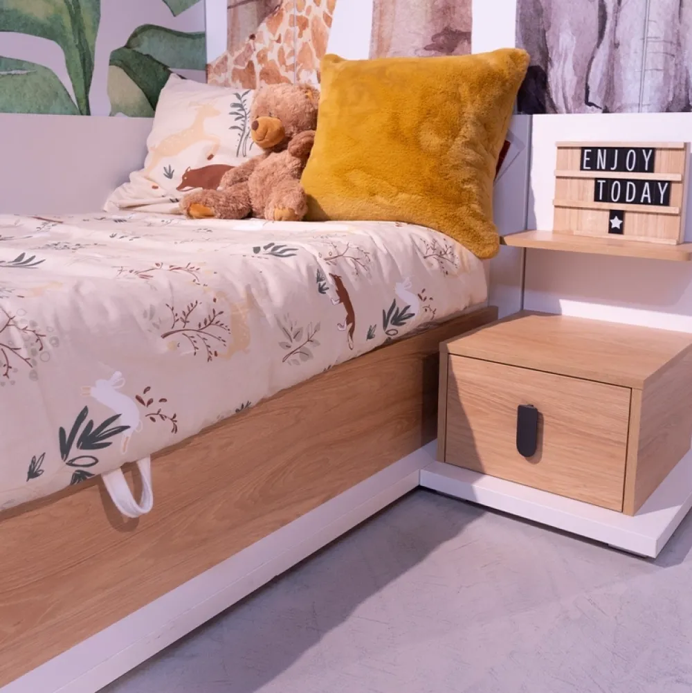 Meble Dla Dzieci|Meble Młodzieżowe>lenart. Łóżko dziecięce z materacem i pojemnikiem 90x200 cm SIMI