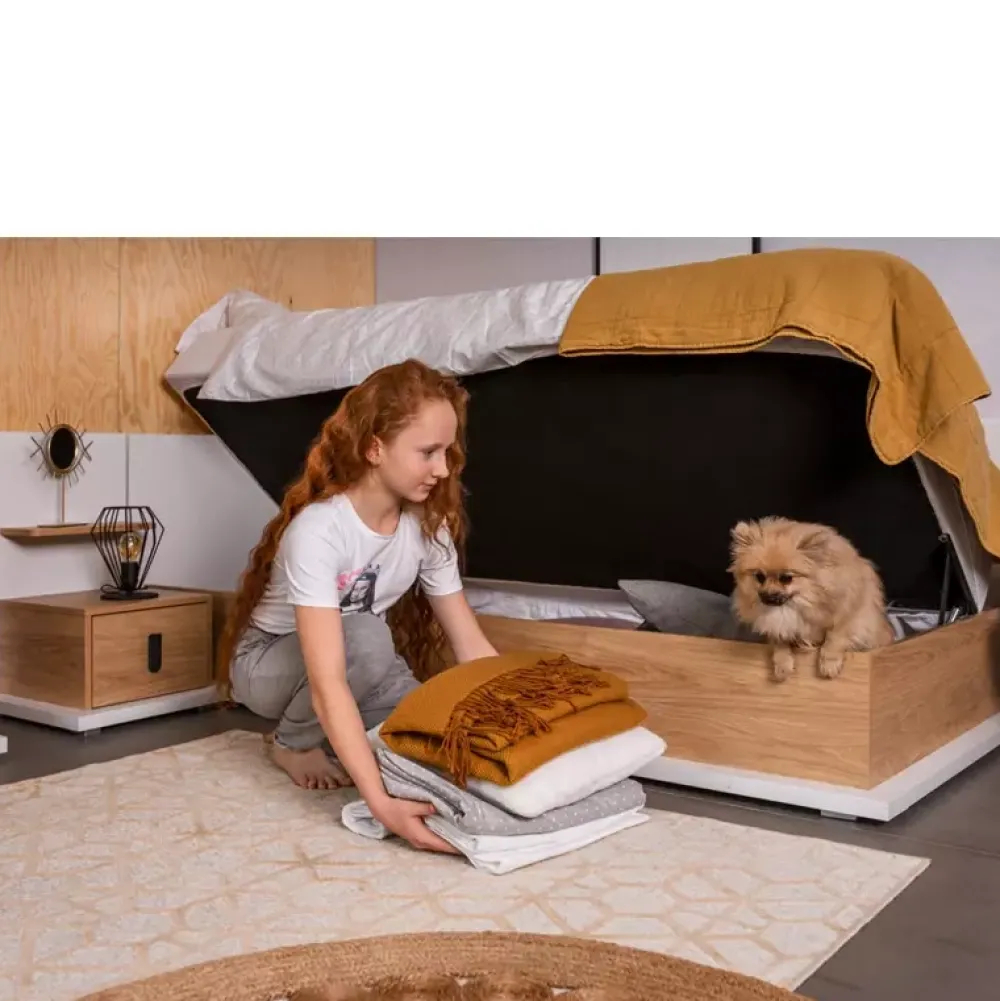 Meble Dla Dzieci|Meble Młodzieżowe>lenart. Łóżko dziecięce z materacem i pojemnikiem 90x200 cm SIMI