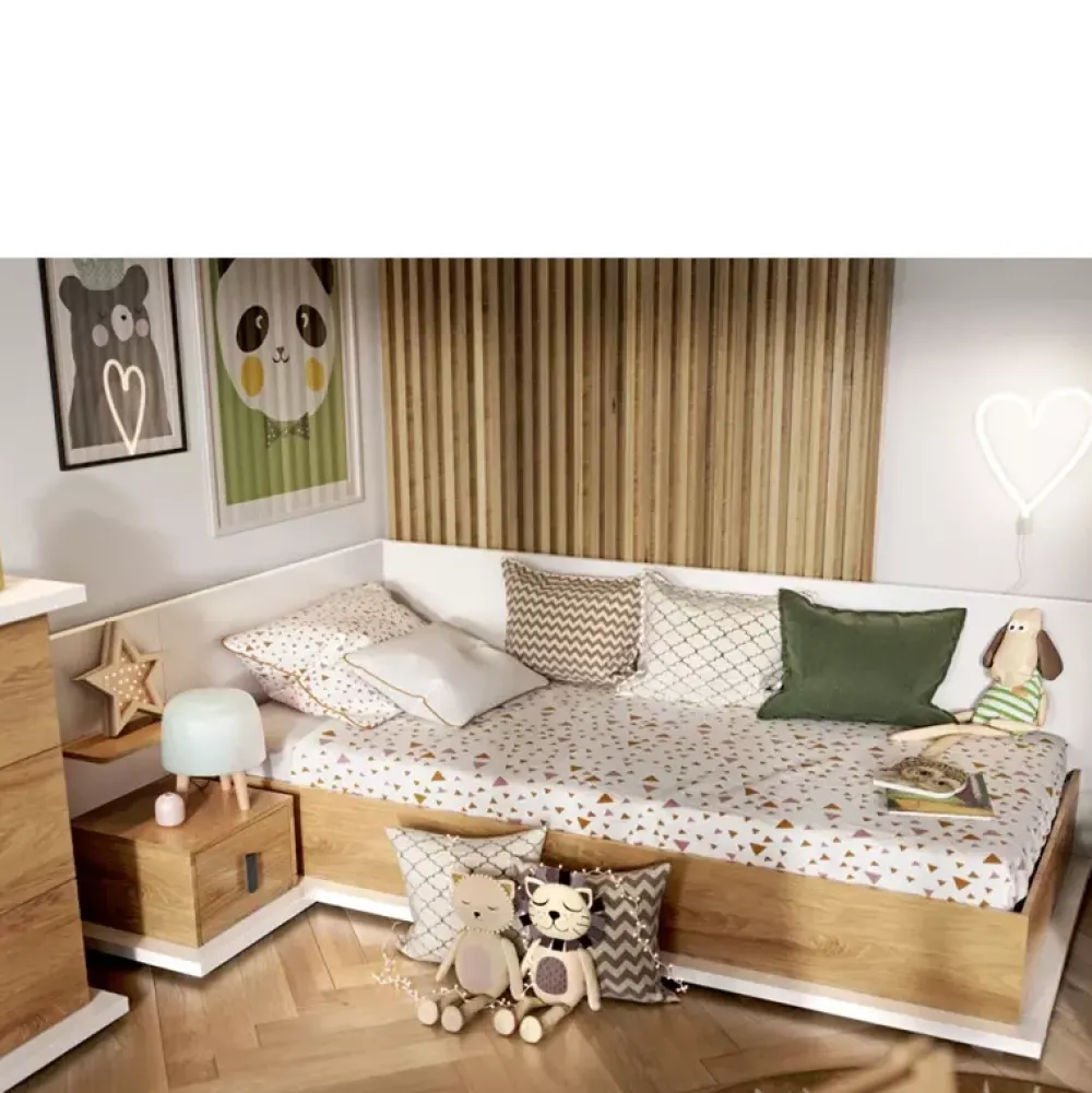 Meble Dla Dzieci|Meble Młodzieżowe>lenart. Łóżko dziecięce z materacem i pojemnikiem 90x200 cm SIMI