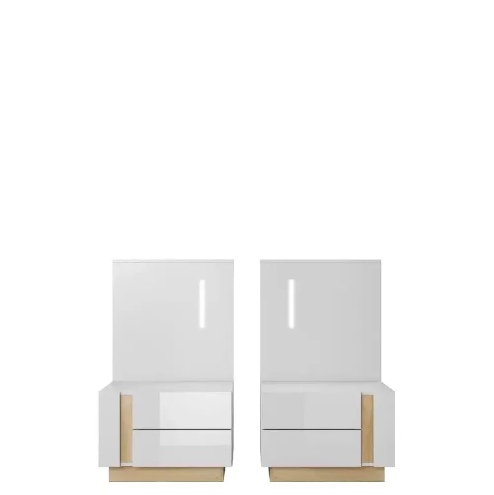 Zestawy Mebli Do Sypialni|Łóżka Z Zagłówkiem>LASKI Łóżko i stoliki nocne do sypialni LINDA