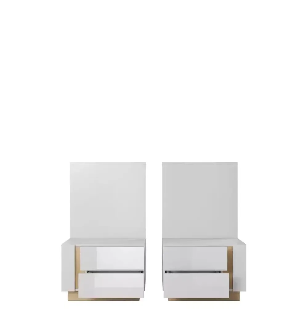 Zestawy Mebli Do Sypialni|Łóżka Z Zagłówkiem>LASKI Łóżko i stoliki nocne do sypialni LINDA