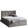 Łóżka Z Pojemnikiem|Łóżka Szare>Gruszka Łóżko Kontynentalne 200x200 z szarej ekoskóry MAKSYM