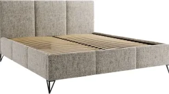 Łóżka Kontynentalne|Łóżka Małżeńskie></noscript>UNISTYL MEBLE Łóżko kontynentalne do sypialni czarne LORIO 160x200 cm z pojemnikiem