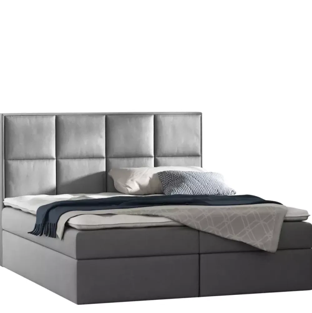 Łóżka Z Zagłówkiem|Łóżka Z Pojemnikiem>Gruszka Łóżko Kontynentalne 160x200 beżowe GUSTAW