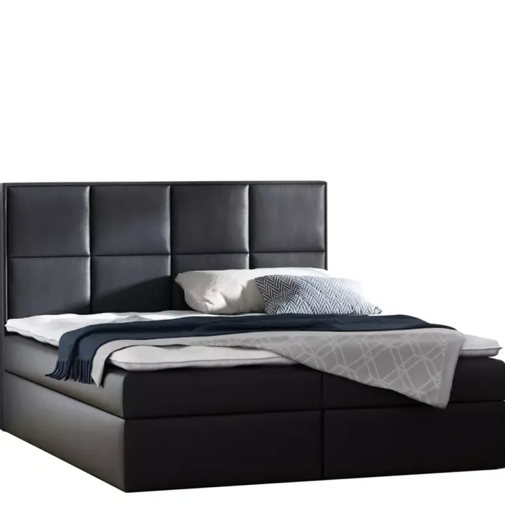 Łóżka Z Zagłówkiem|Łóżka Z Pojemnikiem>Gruszka Łóżko Kontynentalne 160x200 beżowe GUSTAW