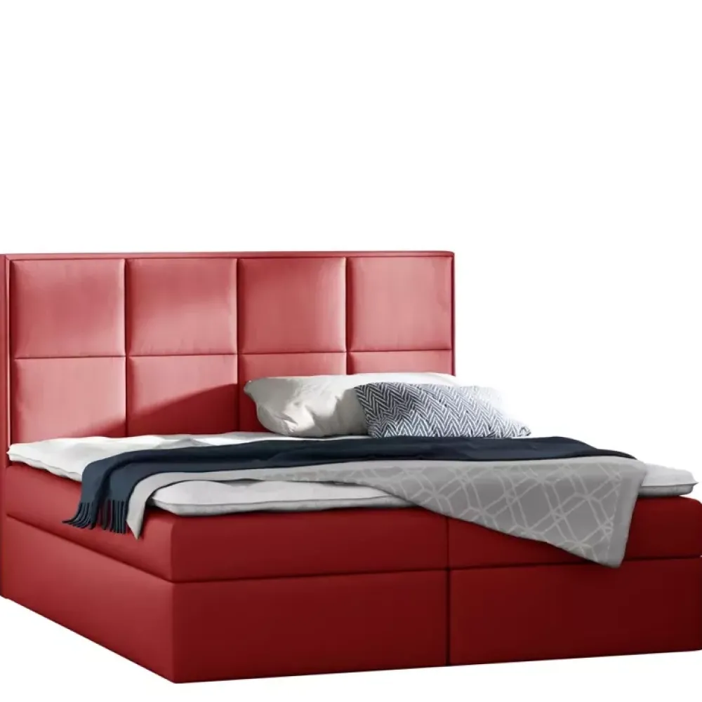 Łóżka Z Zagłówkiem|Łóżka Z Pojemnikiem>Gruszka Łóżko Kontynentalne 160x200 beżowe GUSTAW