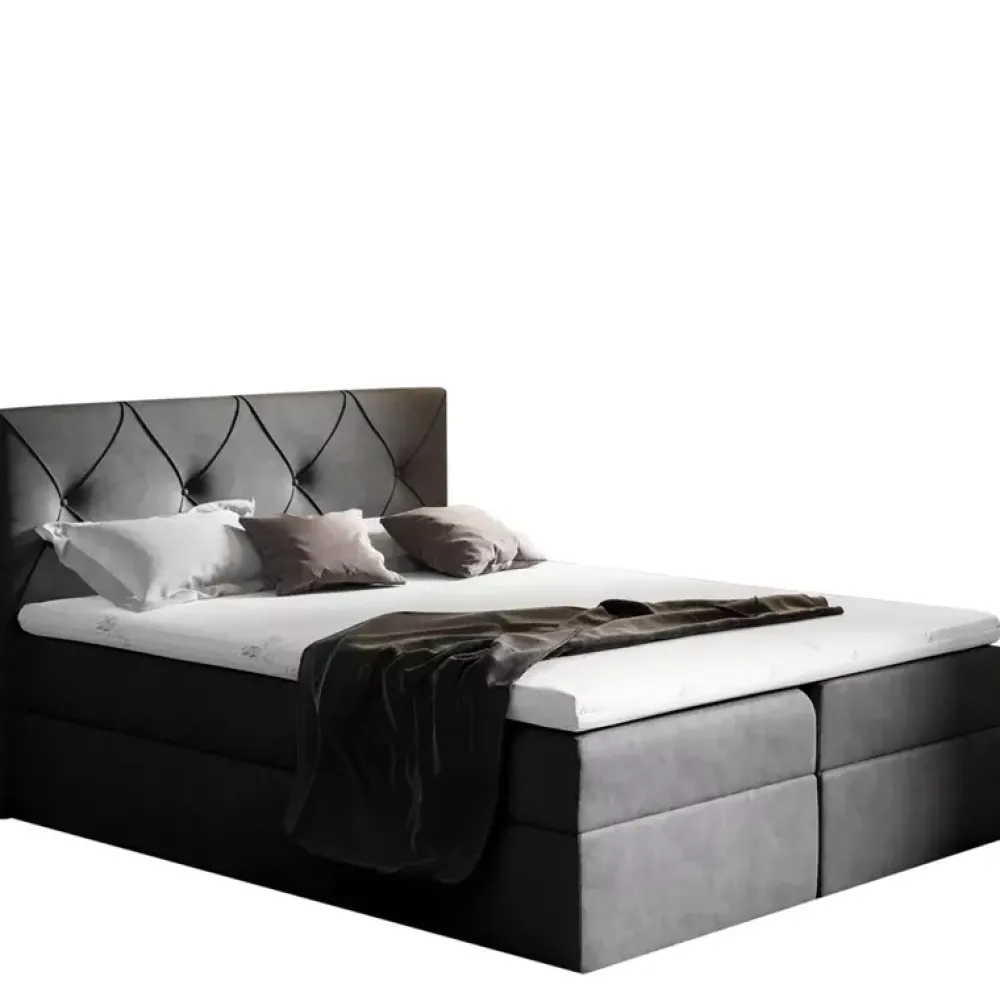 Łóżka Młodzieżowe|Łóżka Z Zagłówkiem>Gruszka Łóżko Kontynentalne 140x200 białe COLIN