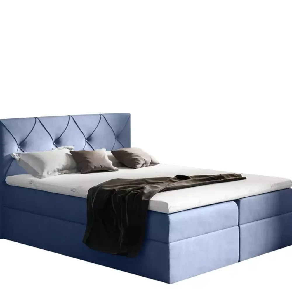 Łóżka Młodzieżowe|Łóżka Z Zagłówkiem>Gruszka Łóżko Kontynentalne 140x200 białe COLIN