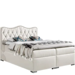 Łóżka Na Nóżkach|Łóżka Z Zagłówkiem>Gruszka Łóżko Kontynentalne 180x200 białe STEFAN