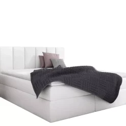 Łóżka Z Zagłówkiem|Łóżka Z Pojemnikiem>Gruszka Łóżko Kontynentalne 180x200 białe SERGIO