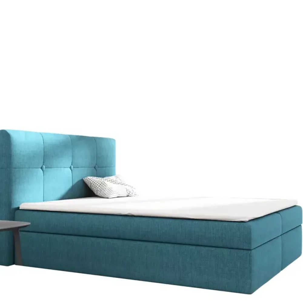 Łóżka Młodzieżowe|Łóżka Z Zagłówkiem>Gruszka Łóżko Kontynentalne 120x200 błękitne LUDWIK