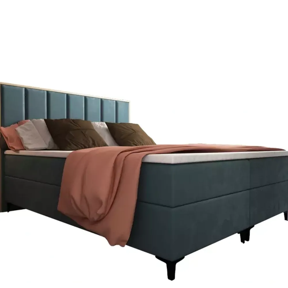 Łóżka Młodzieżowe|Łóżka Na Nóżkach>Laaph Studio Łóżko kontynentalne 140x200 CEBU