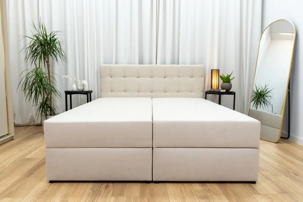 Łóżka Małżeńskie|Łóżka Ze Stelażem>BROMARKT Łóżko kontynentalne 180x200 cm DETROIT pojemnik na pościel