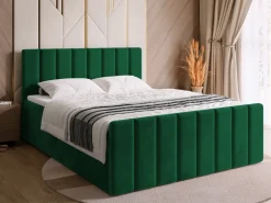 Meble Młodzieżowe|Łóżka Młodzieżowe>BROMARKT Łóżko kontynentalne 140x200 cm z pojemnikiem DENVER DUO zielone