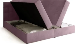 Łóżka Małżeńskie|Łóżka Ze Stelażem>BROMARKT Łóżko kontynentalne 180x200 cm z pojemnikiem DETROIT pudrowy róż