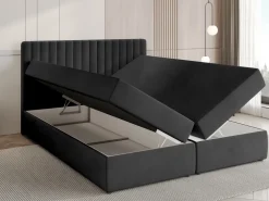 Łóżka Małżeńskie|Łóżka Ze Stelażem>BROMARKT Łóżko kontynentalne 180x200 cm z pojemnikiem DREAM czarne