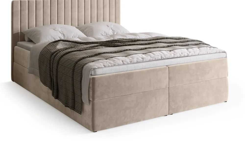 Łóżka Małżeńskie|Łóżka Ze Stelażem>BROMARKT Łóżko kontynentalne 180x200 cm z pojemnikiem DREAM