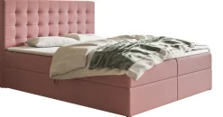 Łóżka Małżeńskie|Łóżka Ze Stelażem>Riban Łóżko kontynentalne 160x200 cm z pojemnikiem ZANTE pikowany zagłówek