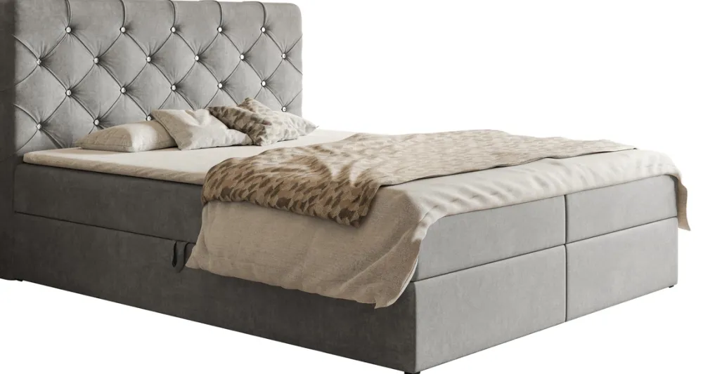 Łóżka Młodzieżowe|Łóżka Ze Stelażem>Riban Łóżko kontynentalne 140x200 cm z pojemnikiem na pościel JAMAL