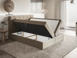 Łóżka Młodzieżowe|Łóżka Ze Stelażem>Riban Łóżko kontynentalne 140x200 cm z pojemnikiem na pościel JAMAL