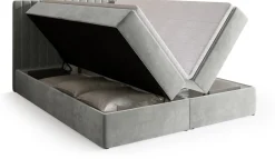 Łóżka Małżeńskie|Łóżka Ze Stelażem>BROMARKT Łóżko kontynentalne 160x200 cm z pojemnikiem szare DREAM