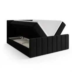 Meble Młodzieżowe|Łóżka Młodzieżowe>BROMARKT Łóżko kontynentalne 140x200 cm z pojemnikiem DENVER DUO czarne