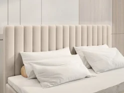 Łóżka Małżeńskie|Łóżka Ze Stelażem></noscript>BROMARKT Łóżko kontynentalne 180x200 cm z pojemnikiem DREAM beż