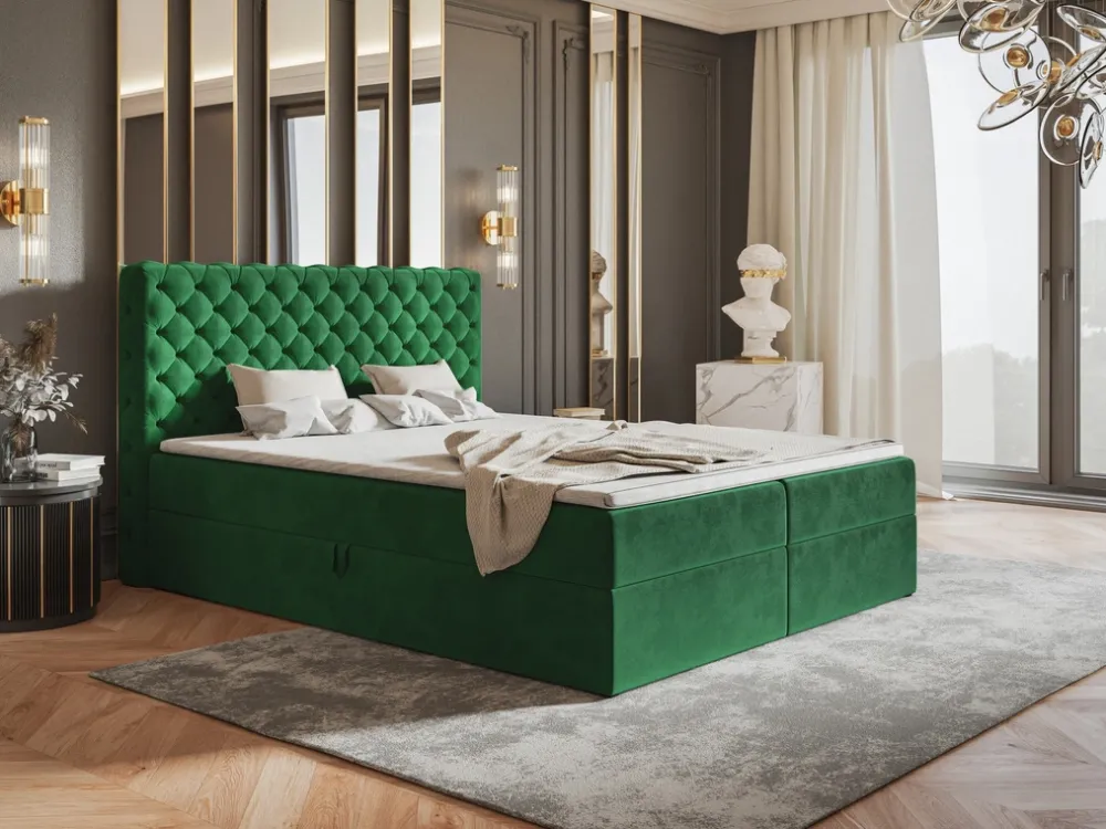 Łóżka Młodzieżowe|Łóżka Ze Stelażem>Riban Łóżko kontynentalne 120x200 cm z pojemnikiem na pościel BROLY