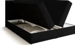 Łóżka Małżeńskie|Łóżka Z Zagłówkiem>BROMARKT Łóżko kontynentalne 160x200 cm z pojemnikiem na pościel DETROIT czarne