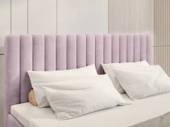 Łóżka Małżeńskie|Łóżka Ze Stelażem></noscript>BROMARKT Łóżko kontynentalne 160x200 cm z pojemnikiem na pościel DREAM pudrowy róż