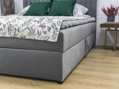 Łóżka Małżeńskie|Łóżka Ze Stelażem></noscript>BROMARKT Łóżko kontynentalne 160x200 cm z pojemnikiem na pościel DREAM pudrowy róż