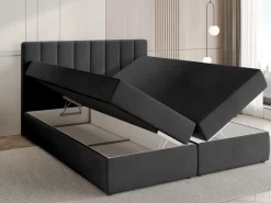 Łóżka Małżeńskie|Łóżka Ze Stelażem>BROMARKT Łóżko kontynentalne 180x200 cm z pojemnikiem DENVER czarne