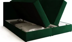 Łóżka Małżeńskie|Łóżka Ze Stelażem>BROMARKT Łóżko kontynentalne 180x200 cm z pojemnikiem DETROIT butelkowa zieleń