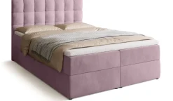 Meble Młodzieżowe|Łóżka Młodzieżowe>BROMARKT Łóżko kontynentalne 140x200 cm z pojemnikiem DETROIT pudrowy róż