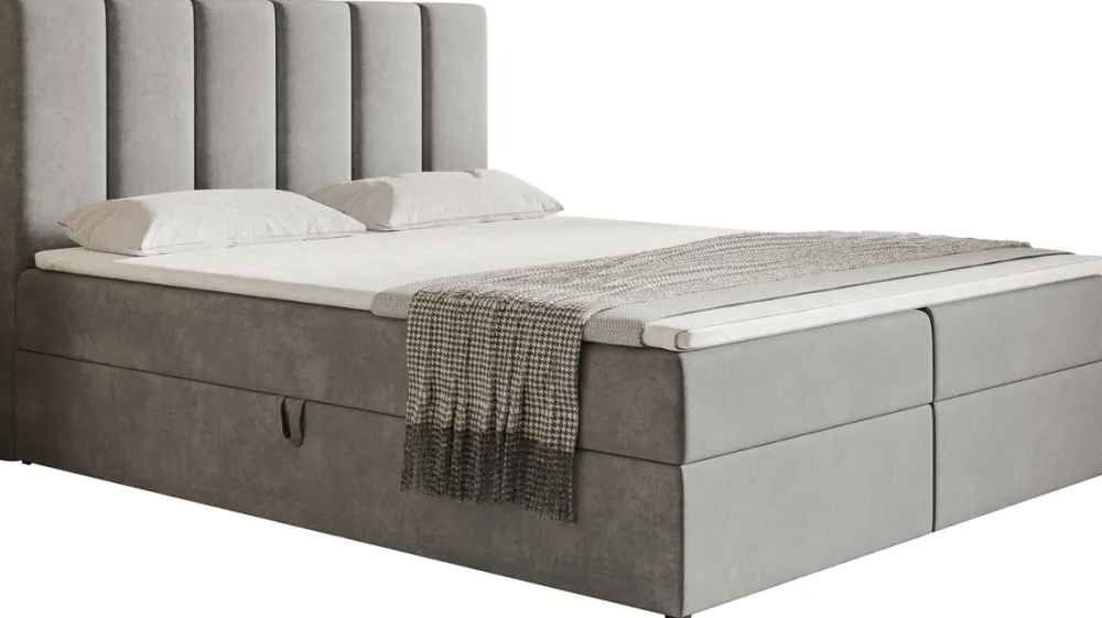 Łóżka Małżeńskie|Łóżka Ze Stelażem>Riban Łóżko kontynentalne 160x200 cm z pojemnikiem OWEL