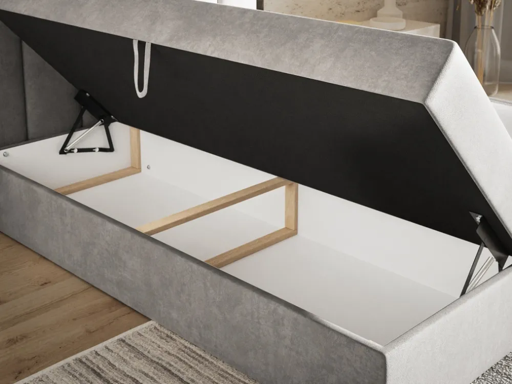 Łóżka Małżeńskie|Łóżka Ze Stelażem>Riban Łóżko kontynentalne 160x200 cm z pojemnikiem OWEL