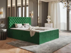 Łóżka Młodzieżowe|Łóżka Ze Stelażem></noscript>Riban Łóżko kontynentalne 140x200 cm z pojemnikiem na pościel BROLY