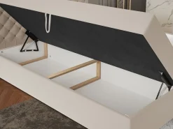 Łóżka Młodzieżowe|Łóżka Ze Stelażem></noscript>Riban Łóżko kontynentalne 140x200 cm z pojemnikiem na pościel BROLY