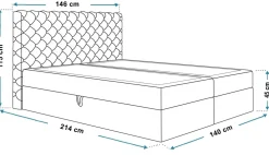 Łóżka Młodzieżowe|Łóżka Ze Stelażem></noscript>Riban Łóżko kontynentalne 140x200 cm z pojemnikiem na pościel BROLY