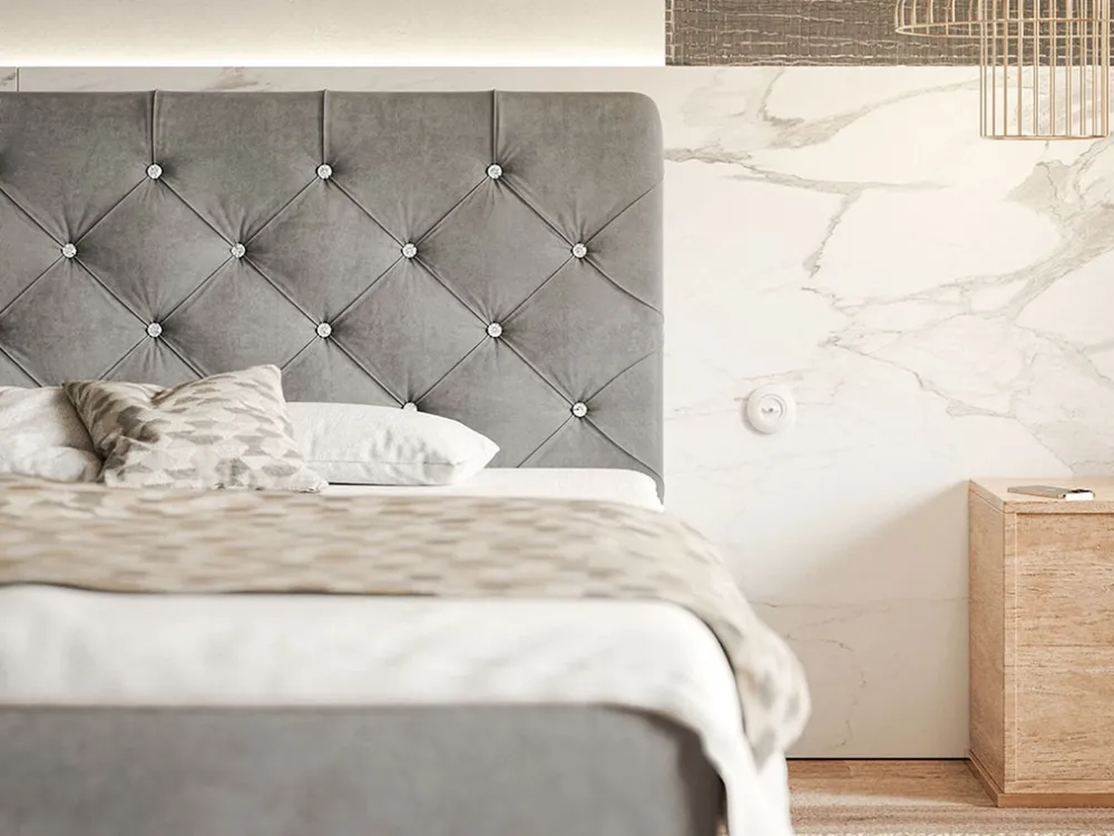 Łóżka Młodzieżowe|Łóżka Z Zagłówkiem>Riban Łóżko kontynentalne 120x200 cm z pojemnikiem na pościel JAMAL