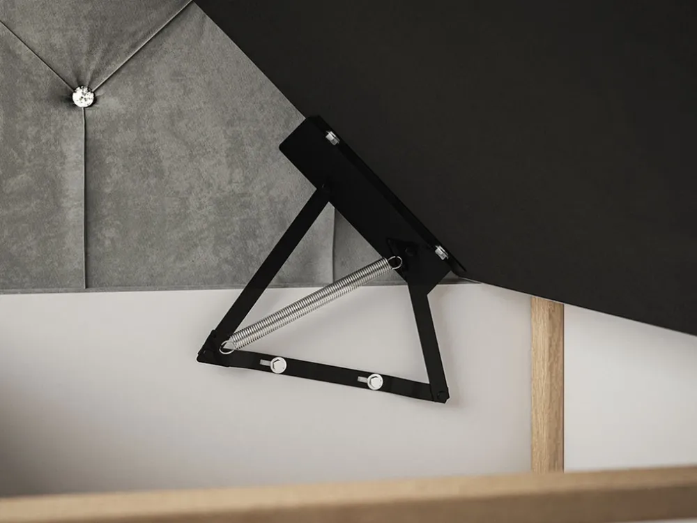 Łóżka Młodzieżowe|Łóżka Z Zagłówkiem>Riban Łóżko kontynentalne 120x200 cm z pojemnikiem na pościel JAMAL