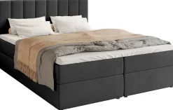 Łóżka Małżeńskie|Łóżka Ze Stelażem>BROMARKT Łóżko kontynentalne 160x200 cm z pojemnikiem DENVER czarne
