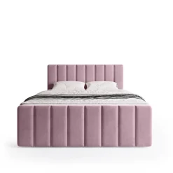 Meble Młodzieżowe|Łóżka Młodzieżowe></noscript>BROMARKT Łóżko kontynentalne 140x200 cm z pojemnikiem DENVER DUO różowe