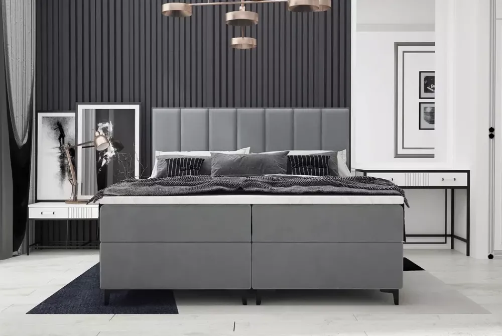 Łóżka Na Nóżkach|Łóżka Z Zagłówkiem>Laaph Studio Łóżko kontynentalne 180x200 CRES