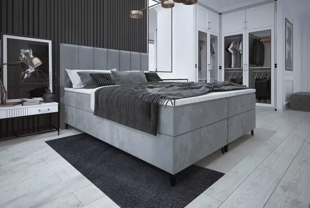 Łóżka Na Nóżkach|Łóżka Z Zagłówkiem>Laaph Studio Łóżko kontynentalne 180x200 CRES