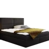 Łóżka Z Pojemnikiem|Łóżka Czarne>Gruszka Łóżko Kontynentalne 200x200 czarne GABRIEL