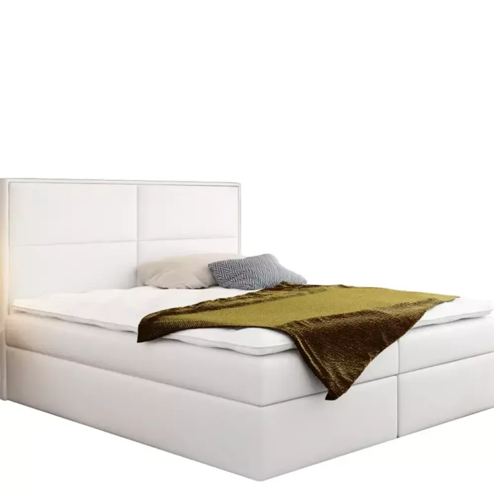 Łóżka Z Pojemnikiem|Łóżka Czarne>Gruszka Łóżko Kontynentalne 200x200 czarne GABRIEL