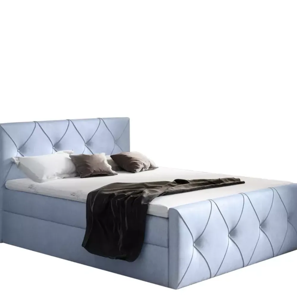 Łóżka Z Zagłówkiem|Łóżka Z Pojemnikiem>Gruszka Łóżko Kontynentalne 160x200 czarne COLIN LUX