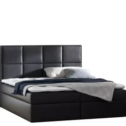 Łóżka Z Pojemnikiem|Łóżka Czarne>Gruszka Łóżko Kontynentalne 200x200 czarne GUSTAW