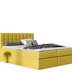 Łóżka Z Pojemnikiem|Łóżka Czarne>Gruszka Łóżko Kontynentalne 200x200 czarne KEVIN